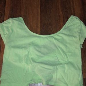 light green crop top